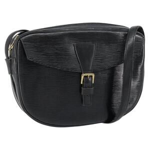 LOUIS VUITTON Epi Jeune Fille MM Shoulder Bag Black M52152 LV Auth BA8159